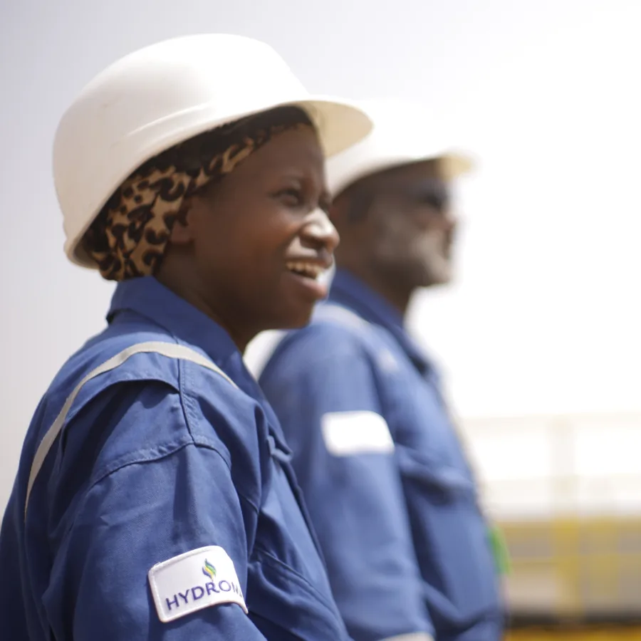 Hydroma employees on site