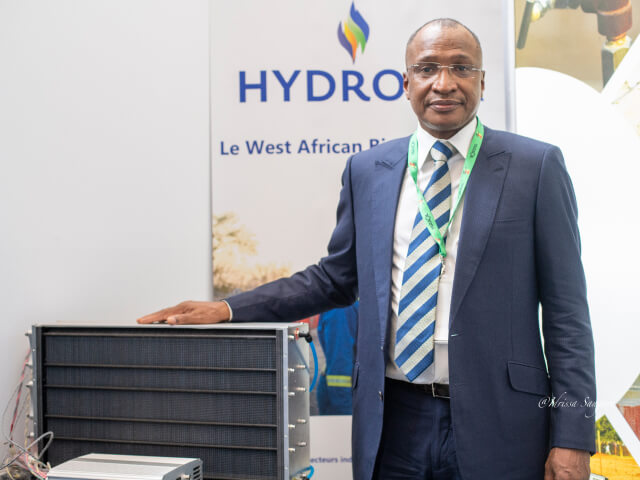 Aliou Diallo, Hydroma’s CEO at a JMP event in Mali